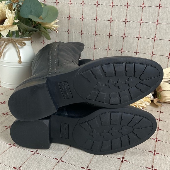 💐HP💐 Sam Edelman Prina Studded Soft Black Leather Knee High Riding Boots 6.5 - Picture 8 of 11